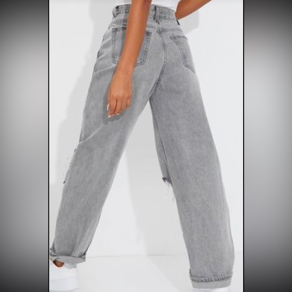 Grey distressed PLT jeans - Picture 3 of 6